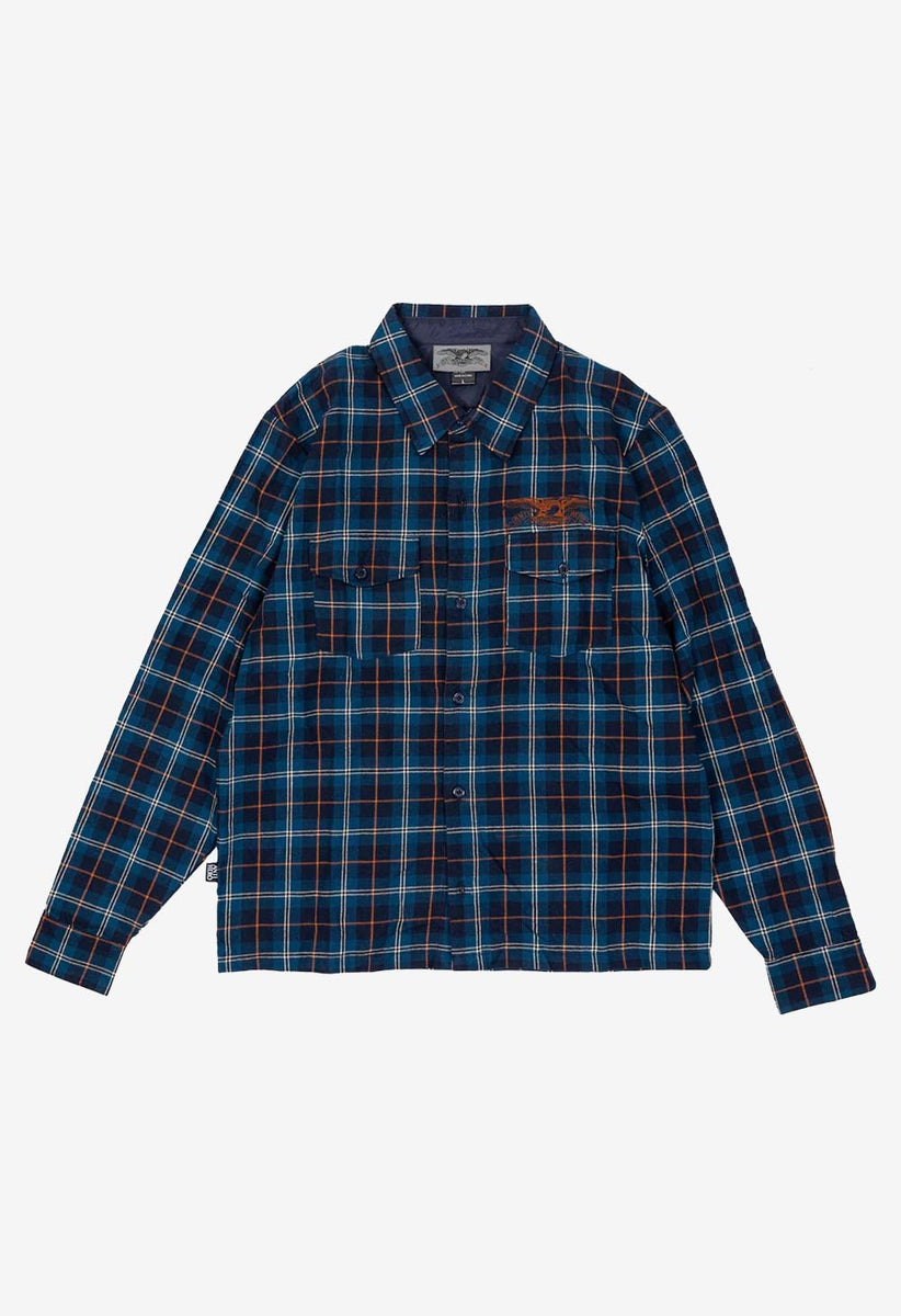 ANTI HERO BASIC EAGLE L/S FLANNEL SHIRT – Street Machine Skateboarding