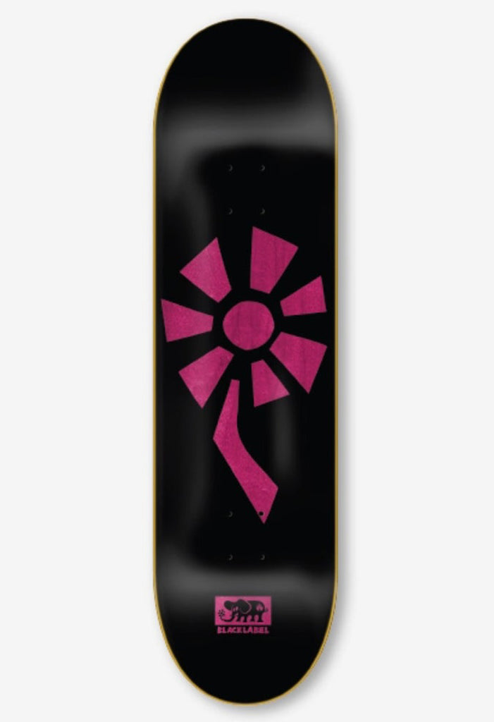 Black Label Flower Power Skateboard Deck 8.25