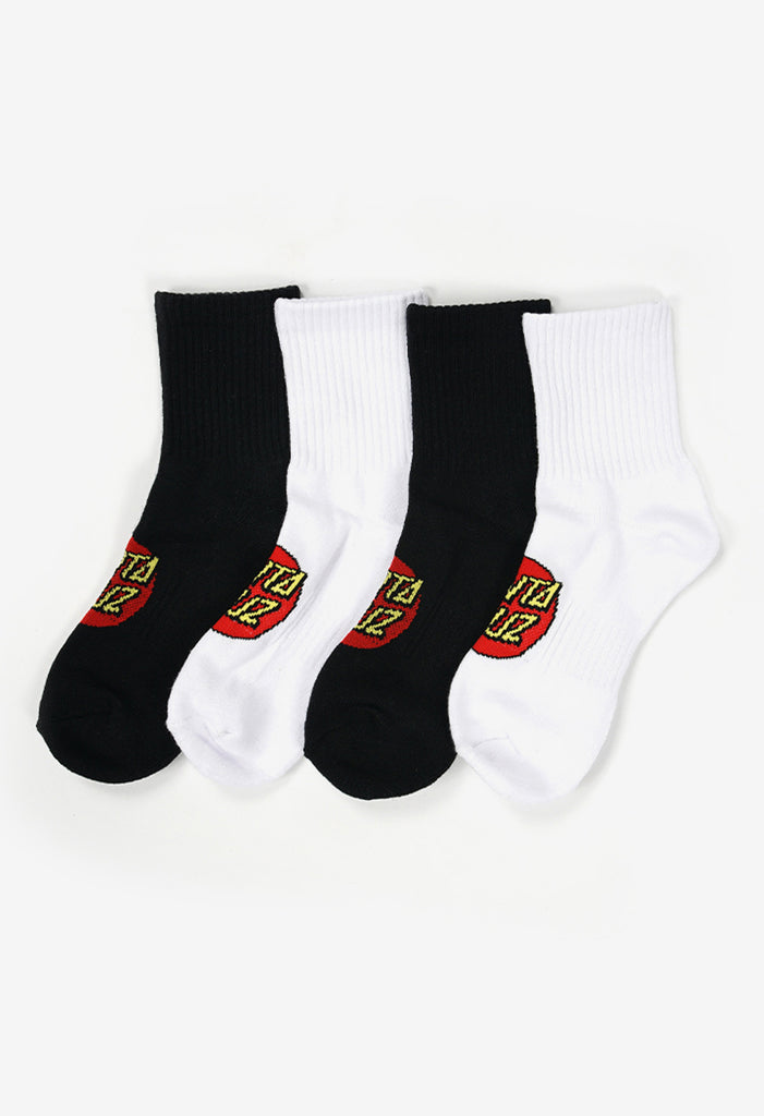 Santa Cruz Classic Dot Mid Socks - 4pr-youth Socks